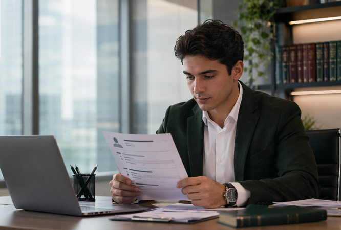 Ambiente corporativo com foco no trabalho